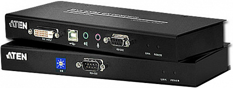 Aten CE602-A7-G Удлинитель/extender, KVM USB,DVI Dual Link+AUDIO+RS232