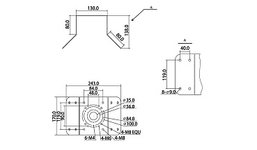 Кронштейн угловой RVI-380BC