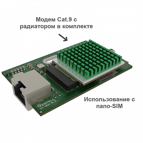 Модем Cat.9 на базе Fibocom L850-GL с VT-AD4-M2 и VT-UP v.2